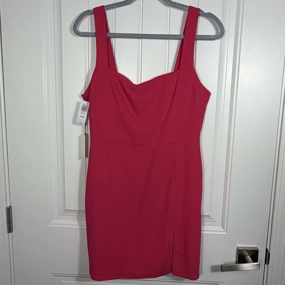 Babaton Aritzia Pink Sweetheart Mini Dress Size 6 Sleeveless Slit Cocktail